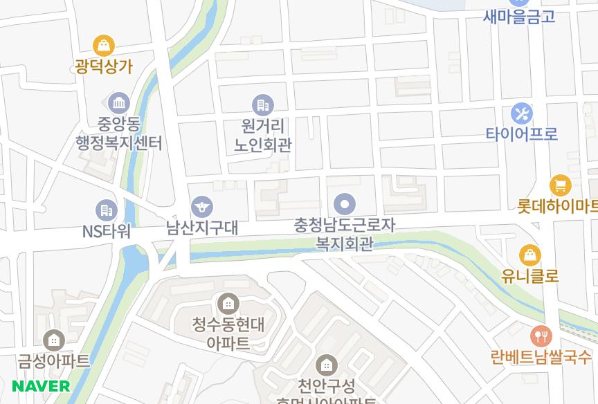 충청남도 천안시 동남구 원성동 우성브이아이피 위치·실거래 시세 지도