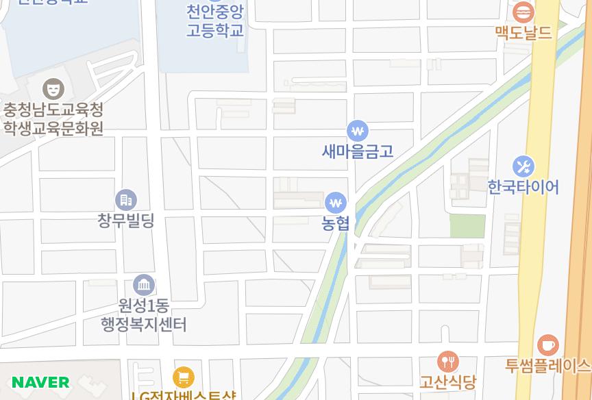 충청남도 천안시 동남구 원성동 한신 위치·실거래 시세 지도