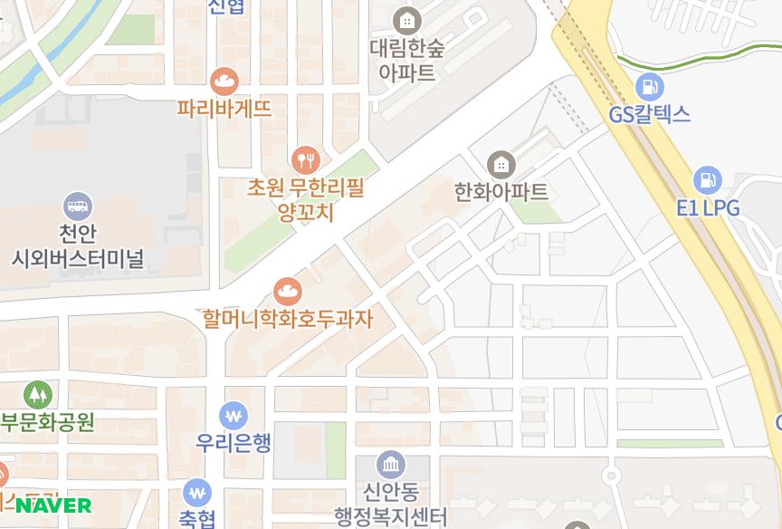 충청남도 천안시 동남구 신부동 새한8차 위치·실거래 시세 지도