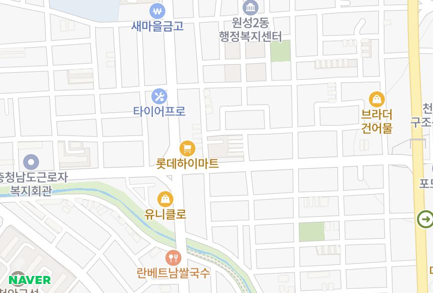 충청남도 천안시 동남구 원성동 메가시티2차 위치·실거래 시세 지도