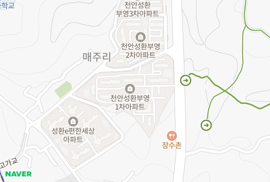 충청남도 천안시 서북구 성환읍 매주리 부영 위치·실거래 시세 지도