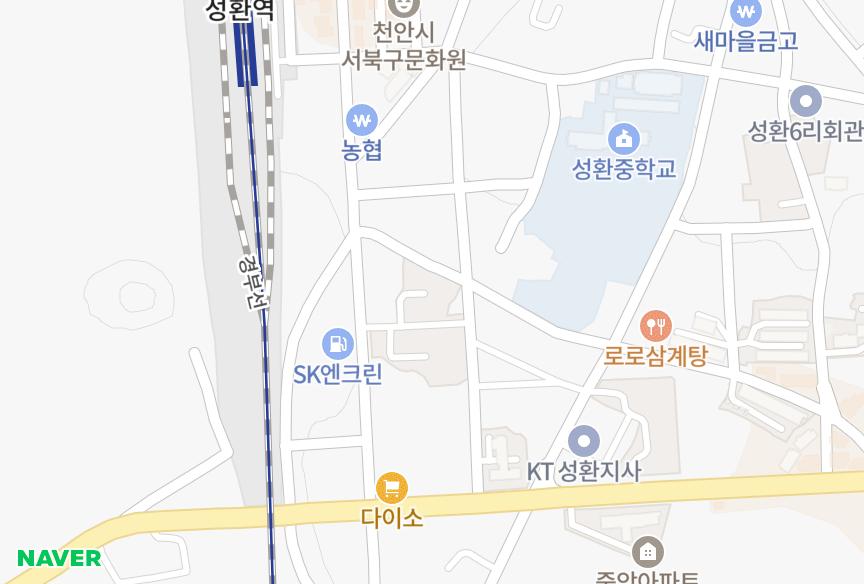 충청남도 천안시 서북구 성환읍 매주리 골드맨션 위치·실거래 시세 지도
