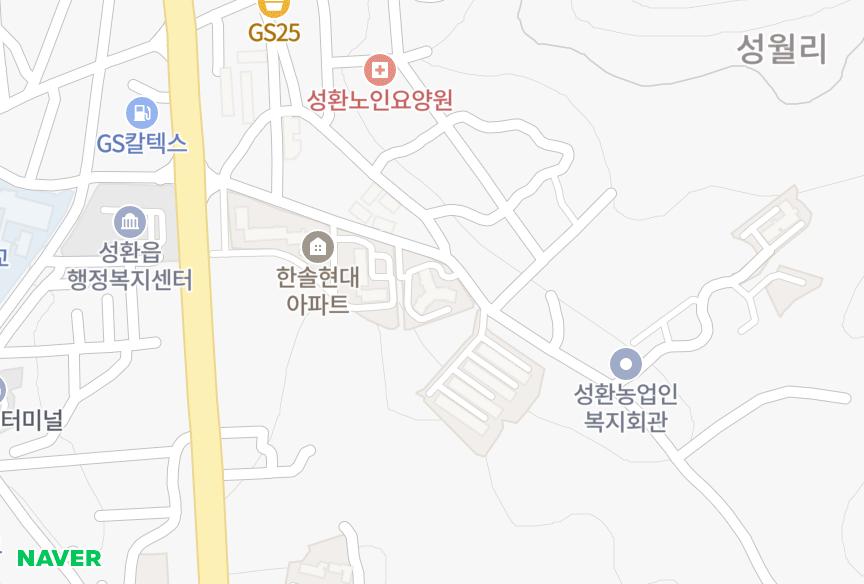 충청남도 천안시 서북구 성환읍 성월리 미산라이프 위치·실거래 시세 지도