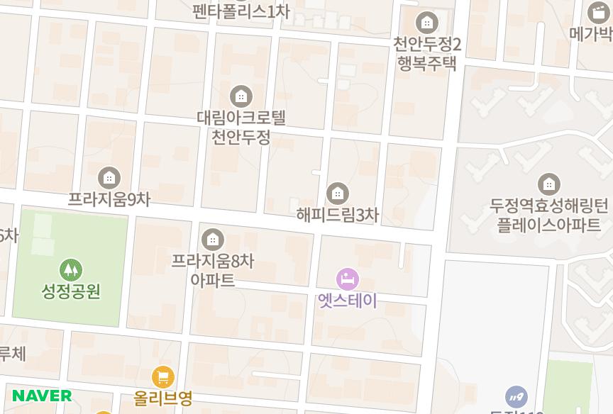 충청남도 천안시 서북구 두정동 두정래미안 위치·실거래 시세 지도