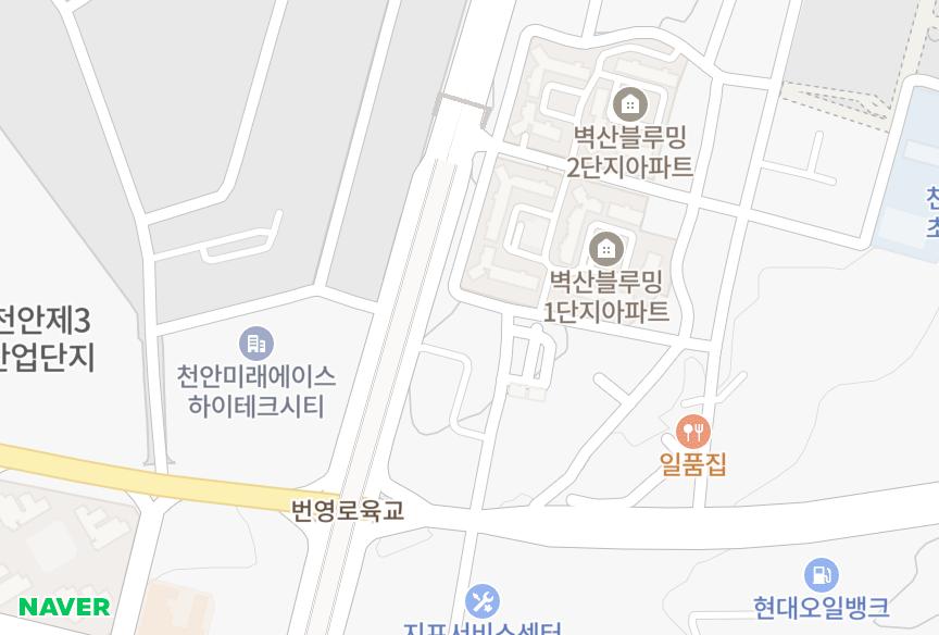 충청남도 천안시 서북구 백석동 백석백석동펜타폴리스5차 위치·실거래 시세 지도