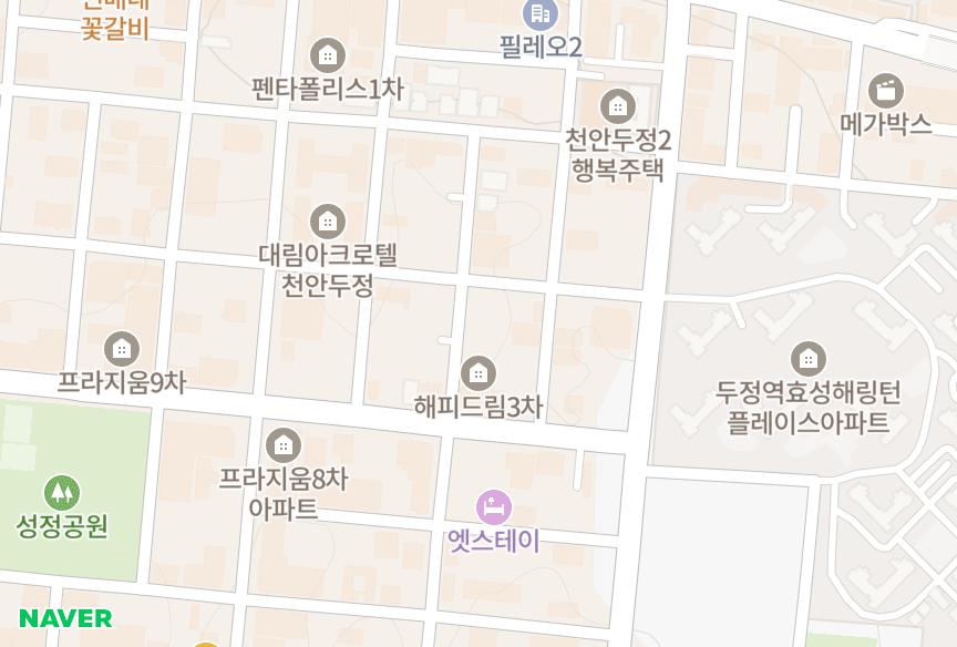 충청남도 천안시 서북구 두정동 리첸스 위치·실거래 시세 지도