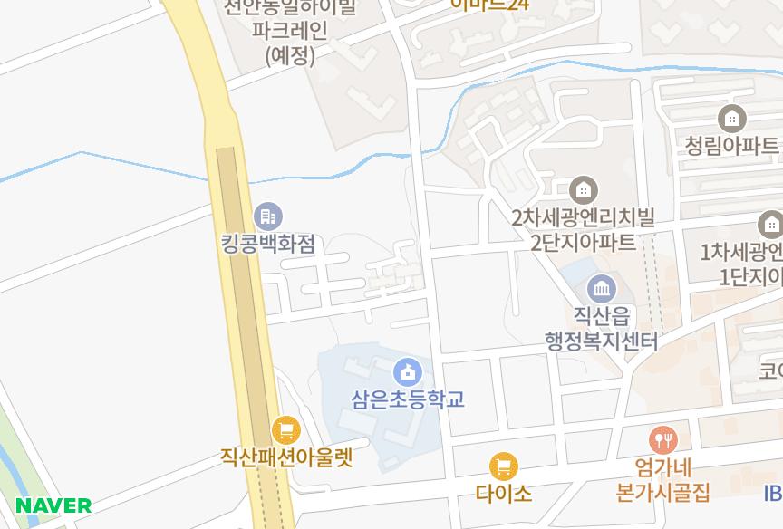 충청남도 천안시 서북구 직산읍 삼은리 브리엔츠 위치·실거래 시세 지도