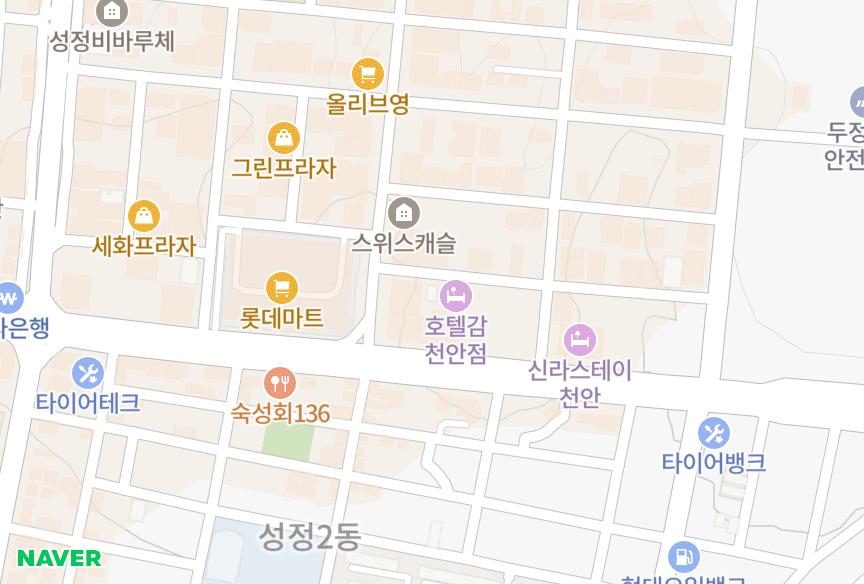 충청남도 천안시 서북구 성정동 라임스톤 위치·실거래 시세 지도