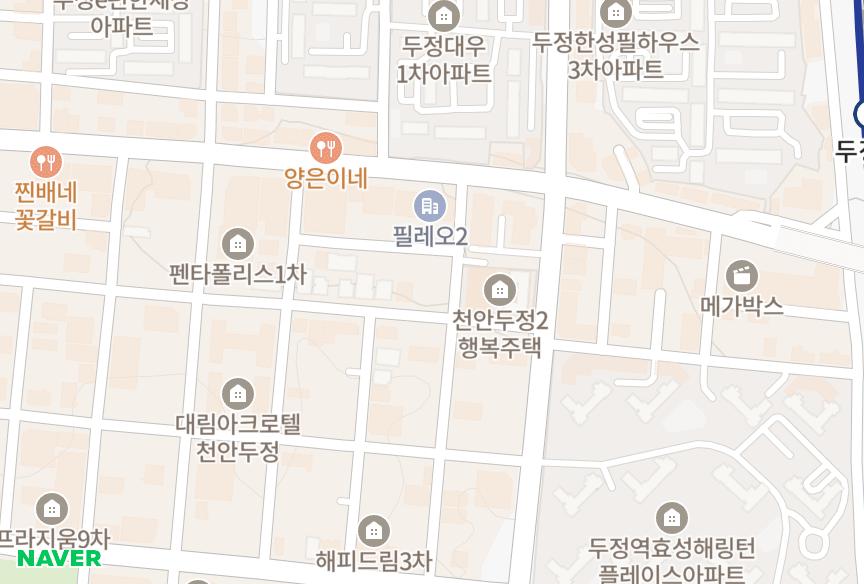 충청남도 천안시 서북구 두정동 아델리아 위치·실거래 시세 지도