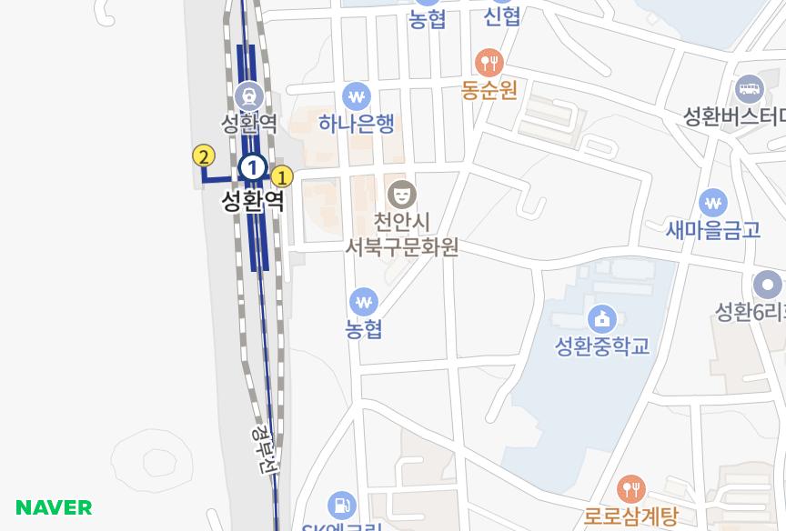 충청남도 천안시 서북구 성환읍 성환리 만경 위치·실거래 시세 지도