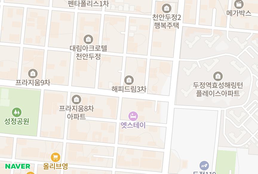 충청남도 천안시 서북구 두정동 해피드림4차 위치·실거래 시세 지도