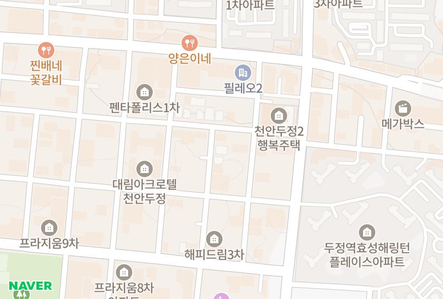 충청남도 천안시 서북구 두정동 센텀타워 위치·실거래 시세 지도
