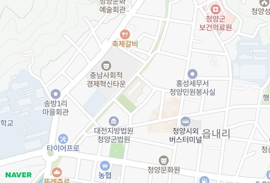 충청남도 청양군 청양읍 읍내리 은혜 위치·실거래 시세 지도