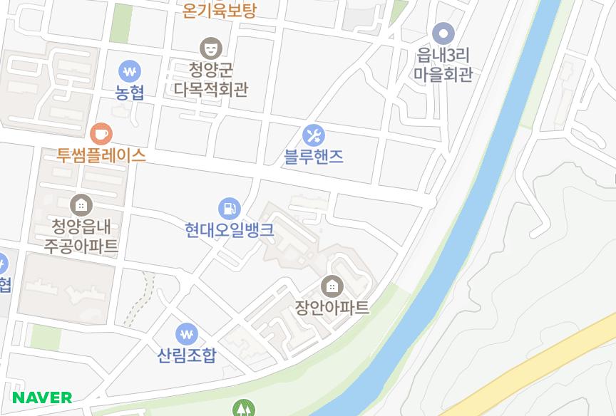 충청남도 청양군 청양읍 읍내리 디엠에이스빌 위치·실거래 시세 지도