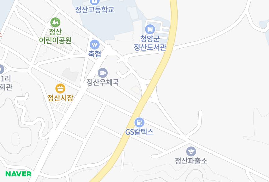 충청남도 청양군 정산면 서정리 정산필로스캐슬 위치·실거래 시세 지도