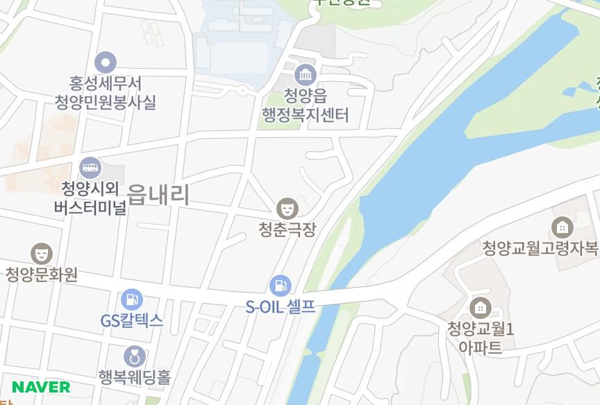 충청남도 청양군 청양읍 읍내리 로얄 위치·실거래 시세 지도