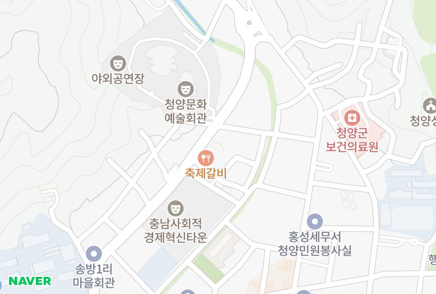 충청남도 청양군 청양읍 송방리 드림 위치·실거래 시세 지도