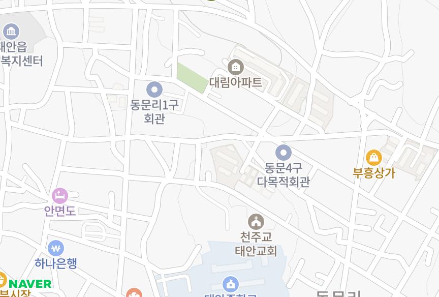 충청남도 태안군 태안읍 동문리 태안 위치·실거래 시세 지도