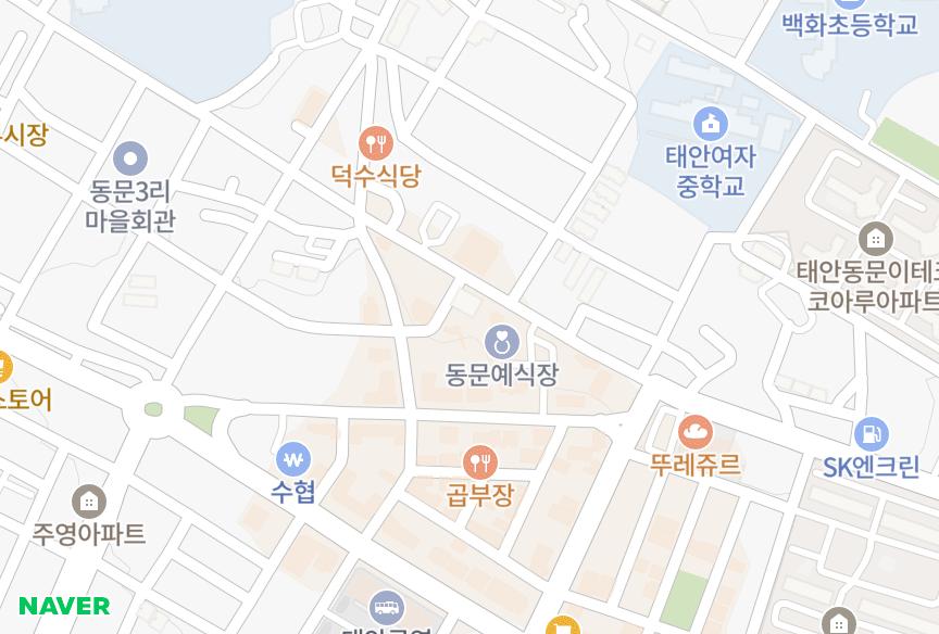 충청남도 태안군 태안읍 동문리 동안 위치·실거래 시세 지도