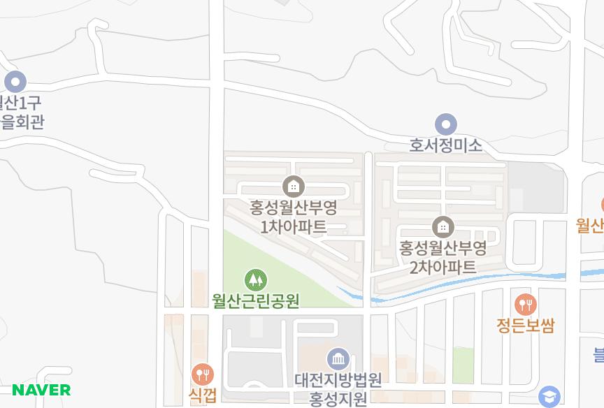 충청남도 홍성군 홍성읍 월산리 부영1차 위치·실거래 시세 지도