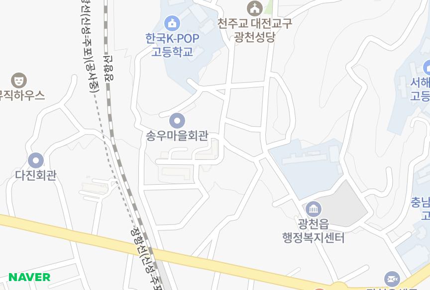 충청남도 홍성군 광천읍 신진리 거성1차가동 위치·실거래 시세 지도