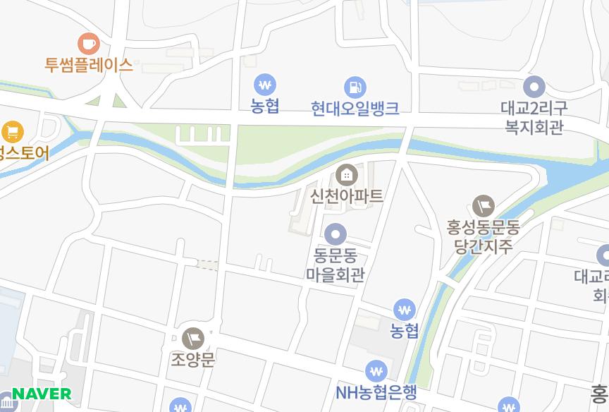 충청남도 홍성군 홍성읍 오관리 신천아파트다동 위치·실거래 시세 지도