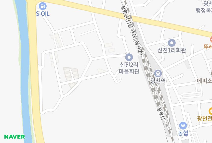 충청남도 홍성군 광천읍 신진리 백조 위치·실거래 시세 지도