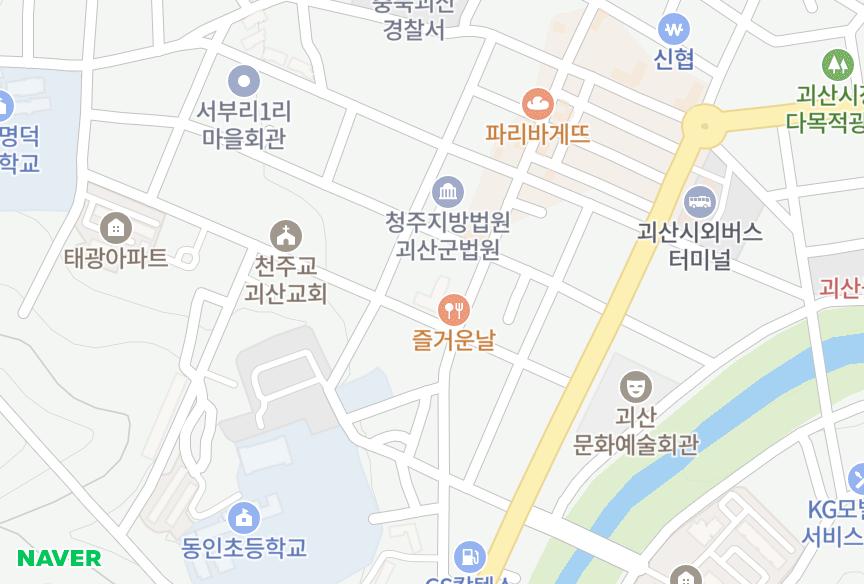충청북도 괴산군 괴산읍 동부리 괴산 위치·실거래 시세 지도