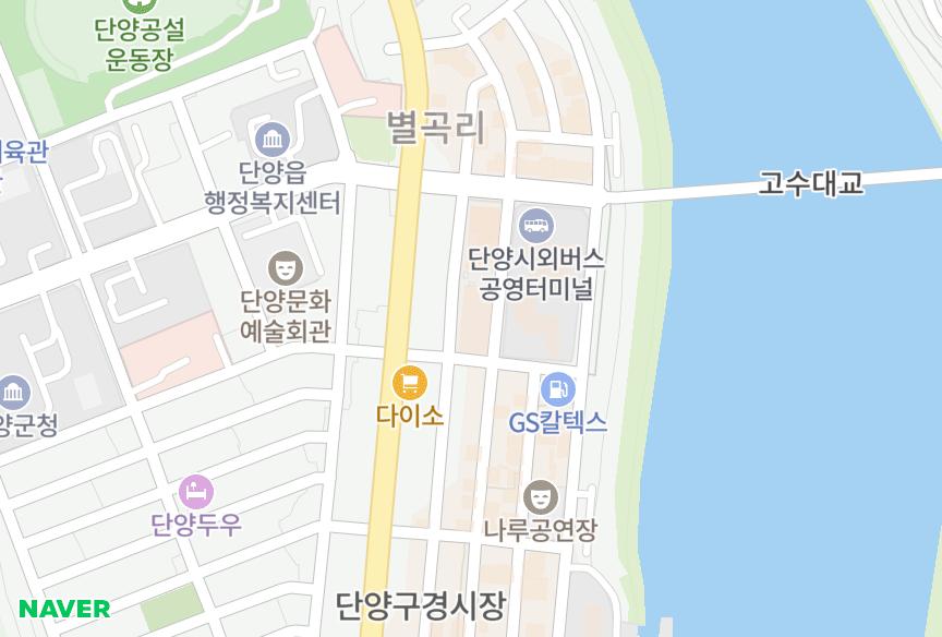 충청북도 단양군 단양읍 별곡리 부강 위치·실거래 시세 지도