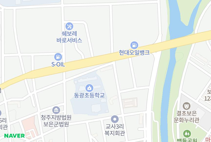 충청북도 보은군 보은읍 교사리 뜰안 위치·실거래 시세 지도