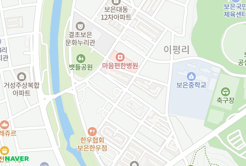 충청북도 보은군 보은읍 이평리 두진하트리움 위치·실거래 시세 지도