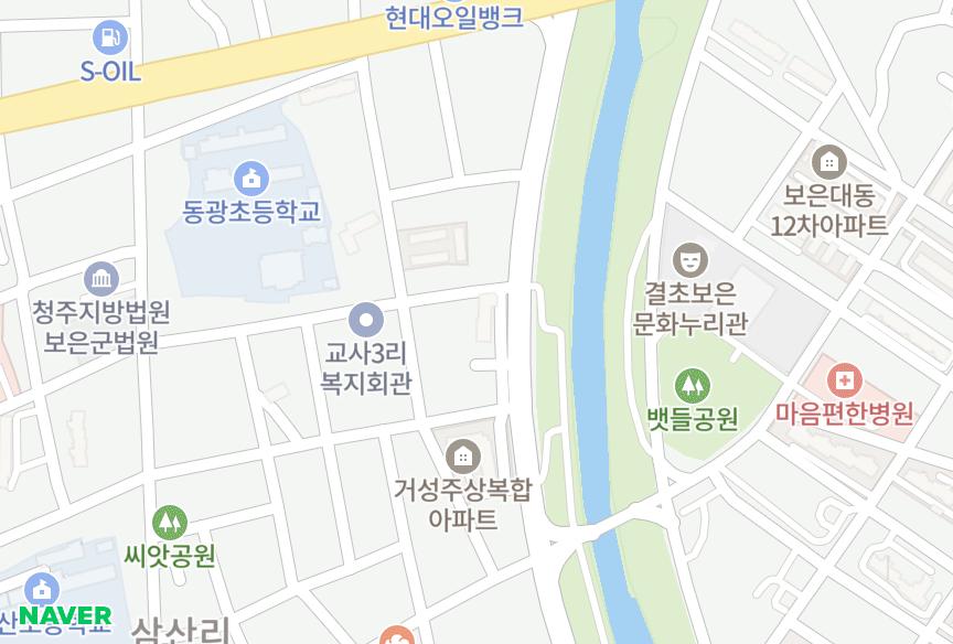 충청북도 보은군 보은읍 교사리 장미 위치·실거래 시세 지도