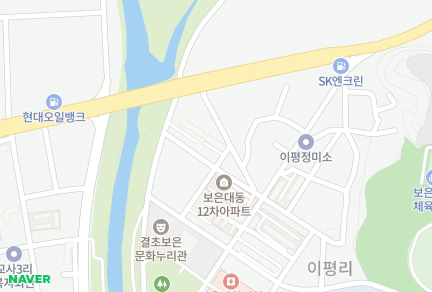 충청북도 보은군 보은읍 이평리 영진하이빌101동 위치·실거래 시세 지도