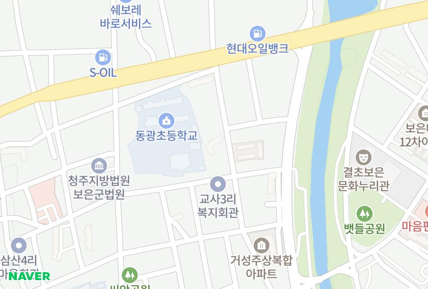 충청북도 보은군 보은읍 교사리 대청 위치·실거래 시세 지도