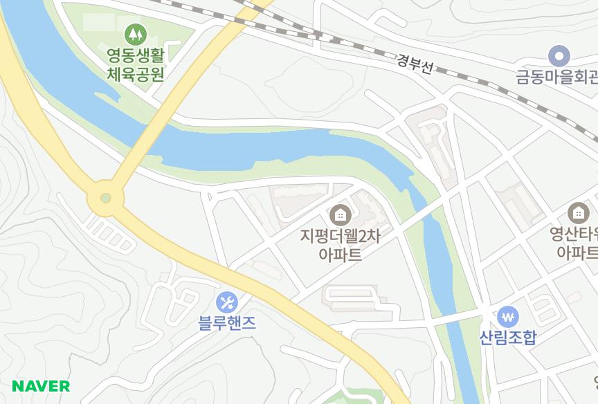 충청북도 영동군 영동읍 부용리 지평더웰 위치·실거래 시세 지도