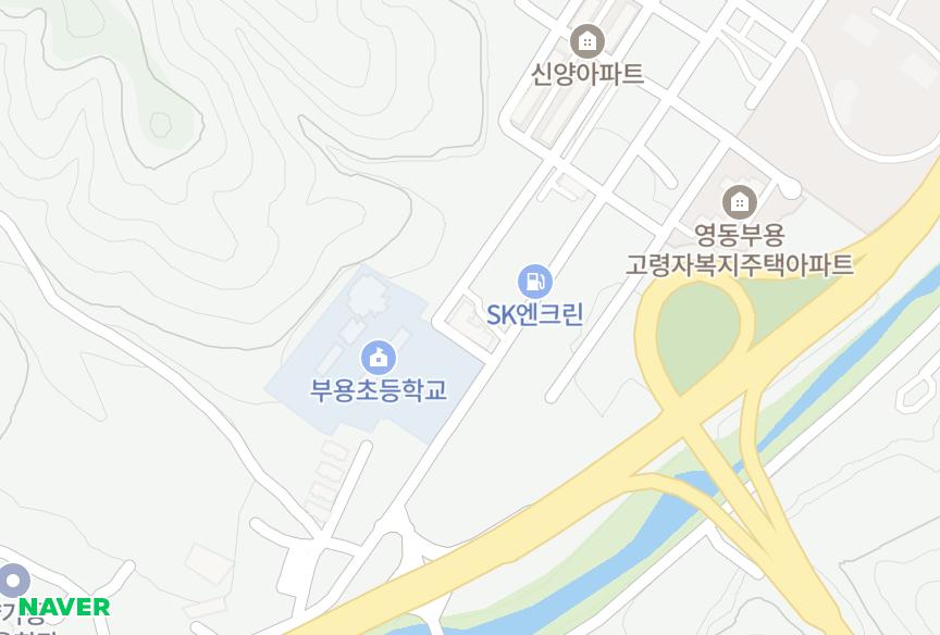 충청북도 영동군 영동읍 부용리 서한101동 위치·실거래 시세 지도