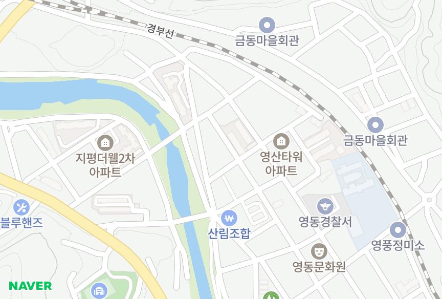 충청북도 영동군 영동읍 계산리 서한4차 위치·실거래 시세 지도