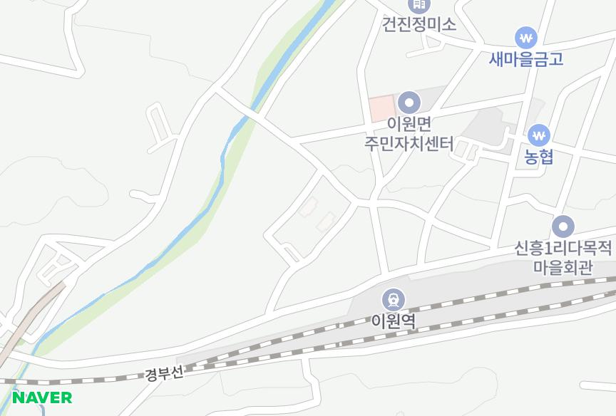 충청북도 옥천군 이원면 강청리 행복마을 위치·실거래 시세 지도