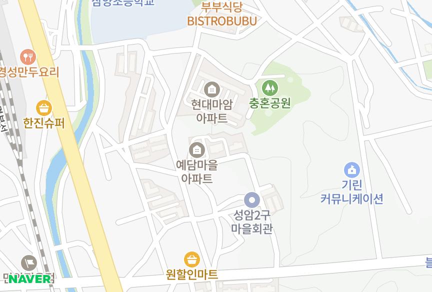 충청북도 옥천군 옥천읍 마암리 예담마을 위치·실거래 시세 지도