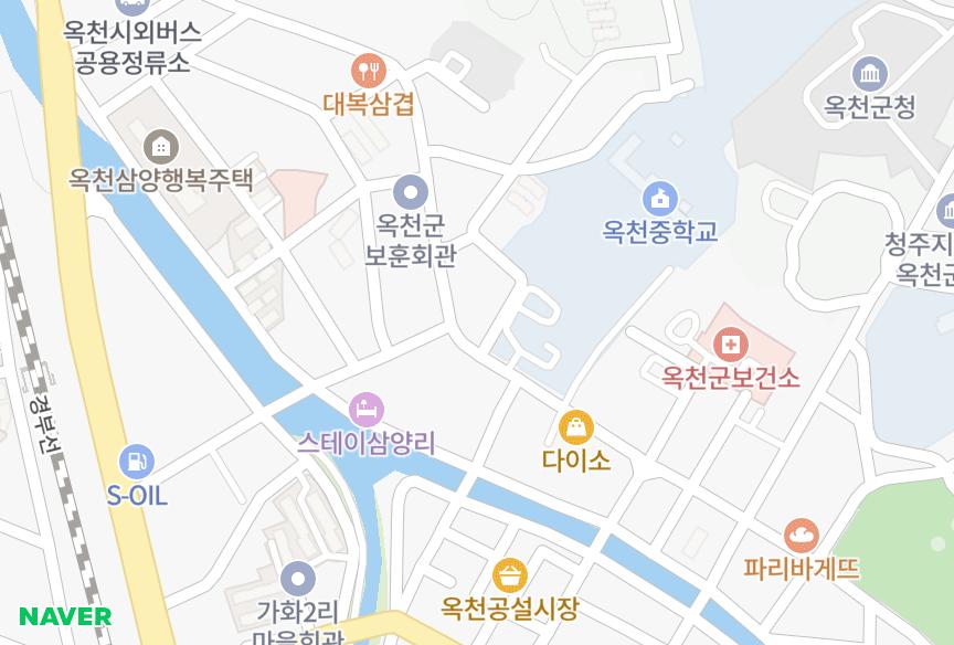 충청북도 옥천군 옥천읍 삼양리 리더스빌 위치·실거래 시세 지도