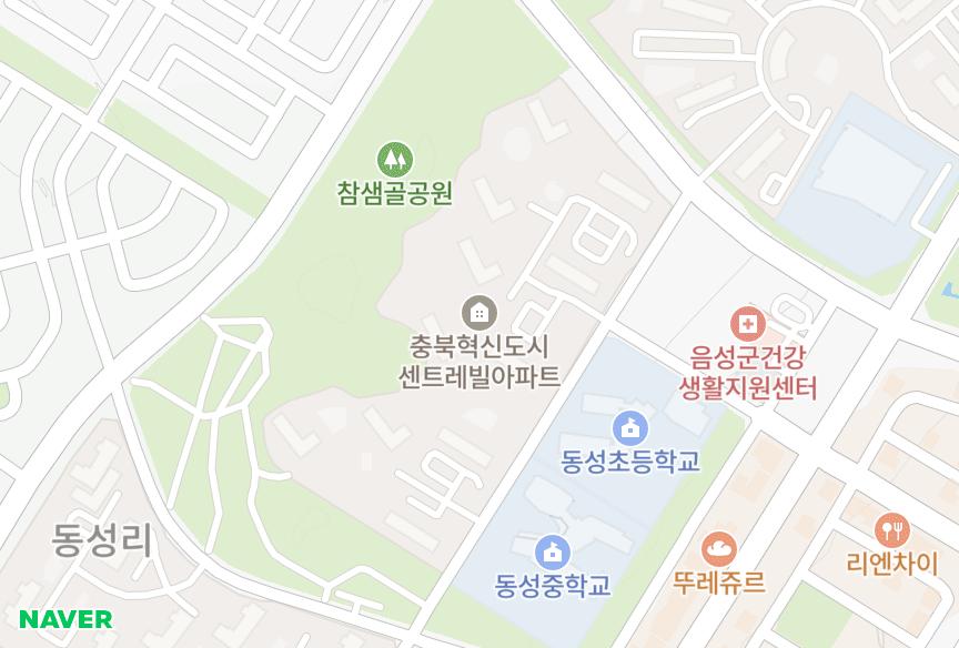 충청북도 음성군 맹동면 동성리 충북혁신도시센트레빌 위치·실거래 시세 지도