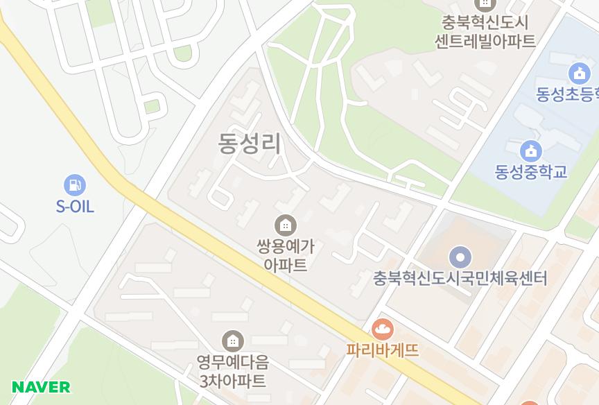 충청북도 음성군 맹동면 동성리 쌍용예가 위치·실거래 시세 지도