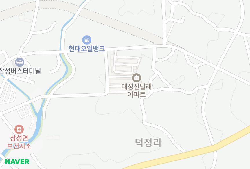 충청북도 음성군 삼성면 덕정리 대성진달래 위치·실거래 시세 지도