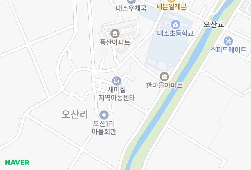 충청북도 음성군 대소읍 오산리 동신 위치·실거래 시세 지도