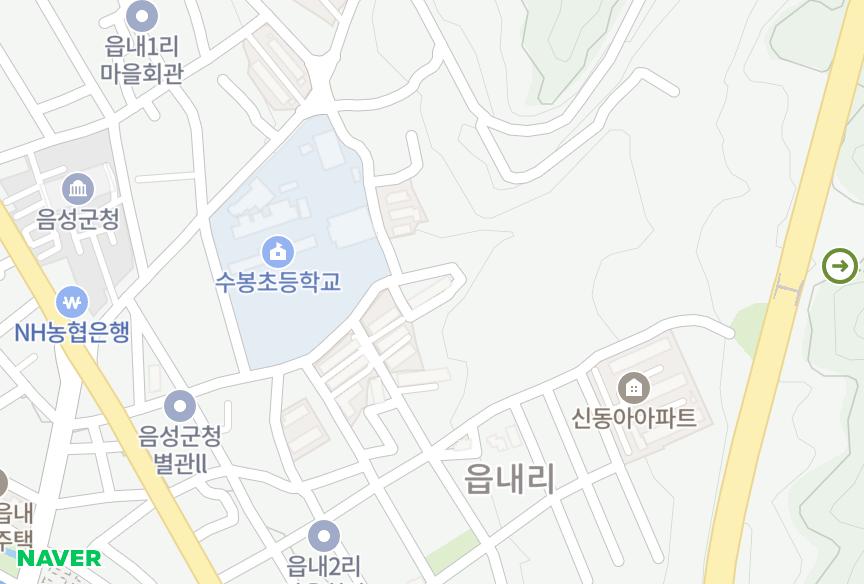 충청북도 음성군 음성읍 읍내리 풍산아파트(다동) 위치·실거래 시세 지도