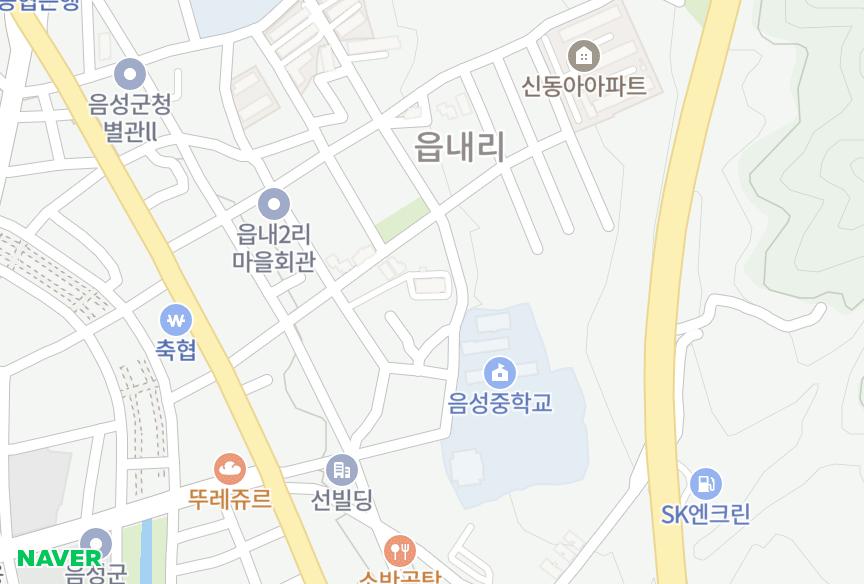 충청북도 음성군 음성읍 읍내리 가람 위치·실거래 시세 지도