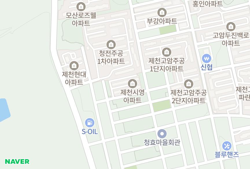 충청북도 제천시 청전동 시영 위치·실거래 시세 지도