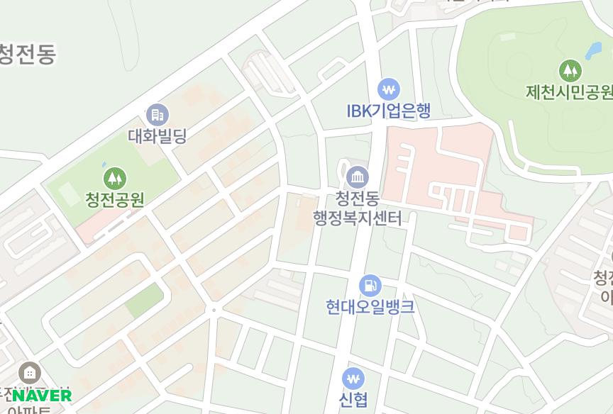 충청북도 제천시 청전동 이형 위치·실거래 시세 지도
