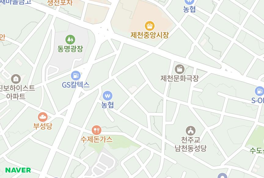 충청북도 제천시 남천동 그린빌라트 위치·실거래 시세 지도