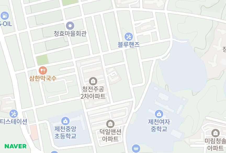 충청북도 제천시 청전동 레체부르크 위치·실거래 시세 지도